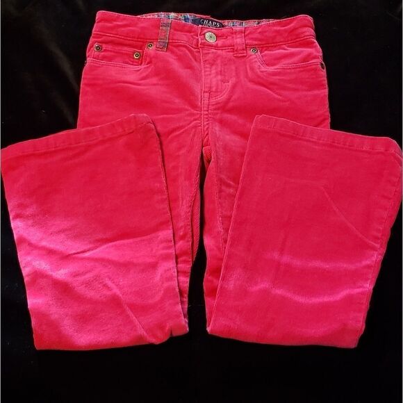 Chaps Pink Corduroy Pants Girls Sz 5 - Picture 2 of 3